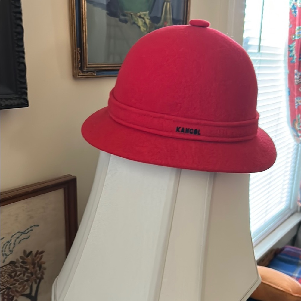 Kangol Red Dome-Shaped Hat